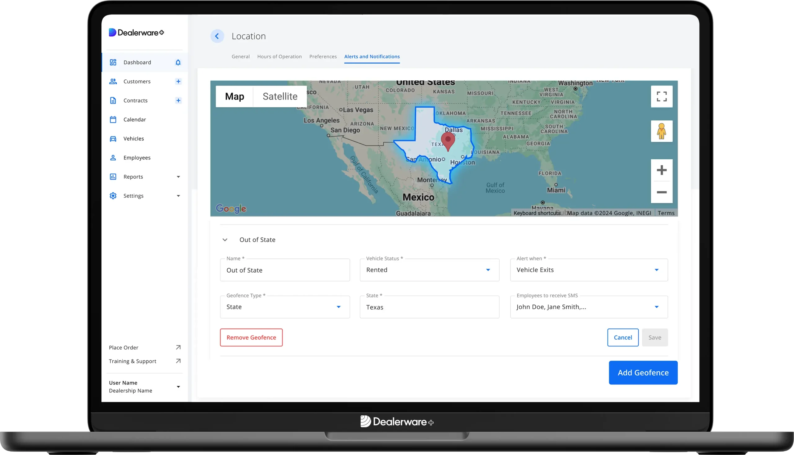 custom geofencing